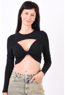 Women Blouse Pigalle Pglfios Front Black